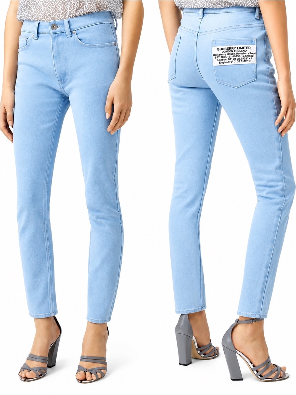 BURBERRY SKINNYFIT BLEACHED DENIM JEANS SZ US29 - BNWT